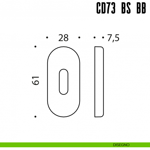 Bocchetta stretta foro patent Colombo Design CD73 BS BB disegno