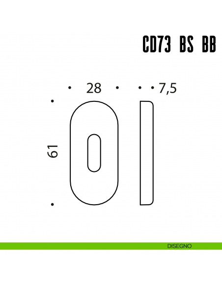 Bocchetta stretta foro patent Colombo Design CD73 BS BB disegno