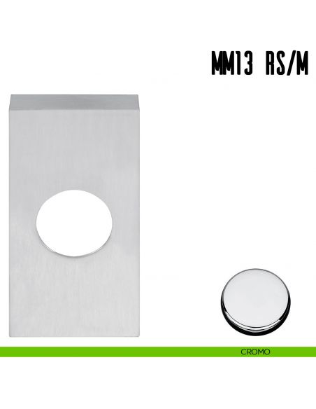 Rosetta stretta quadrata con molla Colombo Design MM13 RS/M cromo