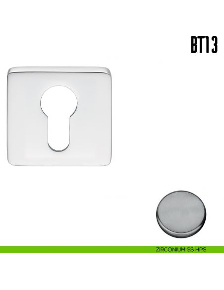Bocchetta quadrata bassa per porta Colombo Design BT 13 zirconium ss hps