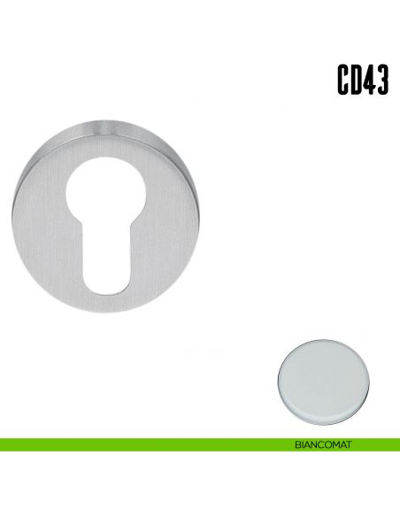 Bocchetta tonda per porta Colombo Design CD43 GB biancomat