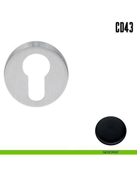 Bocchetta tonda per porta Colombo Design CD43 GB neromat