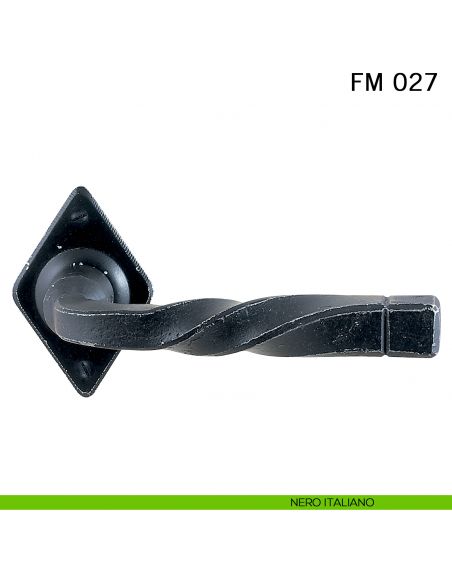 Maniglia in ferro per porta Il Forgiato FM 027 senza molla nero italiano