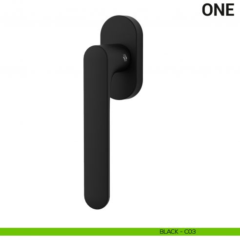 Maniglia per finestra martellina DK One Colombo Design Mood Collection black