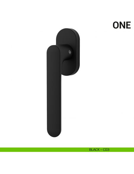 Maniglia per finestra martellina DK One Colombo Design Mood Collection black