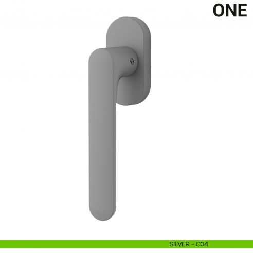 Maniglia per finestra martellina DK One Colombo Design Mood Collection silver