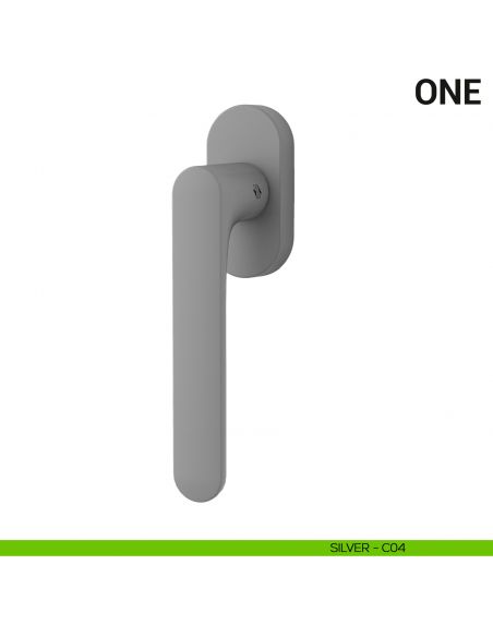 Maniglia per finestra martellina DK One Colombo Design Mood Collection silver