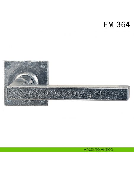 Maniglia in ferro per porta Il Forgiato FM 364 senza molla argento antico