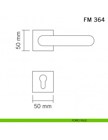 Maniglia in ferro per porta Il Forgiato FM 364 con molla