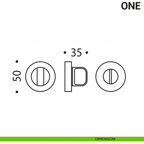 Nottolino per porte One Colombo Design Mood Collection disegno