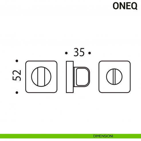 Nottolino per porte OneQ Colombo Design Mood Collection disegno