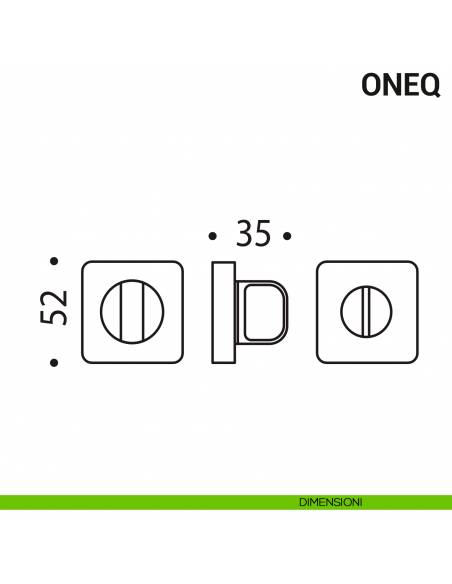 Nottolino per porte OneQ Colombo Design Mood Collection disegno