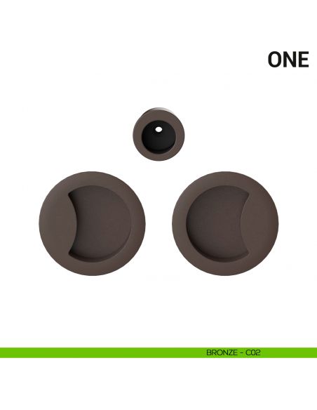 Maniglia per porta scorrevole One Colombo Design cieca Mood Collection bronze