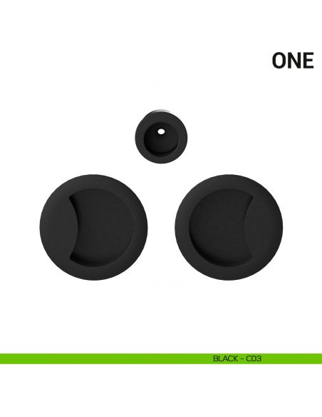 Maniglia per porta scorrevole One Colombo Design cieca Mood Collection black