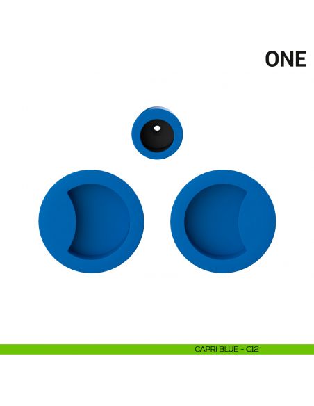 Maniglia per porta scorrevole One Colombo Design cieca Mood Collection capri blue