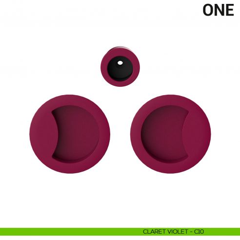 Maniglia per porta scorrevole One Colombo Design cieca Mood Collection claret violet
