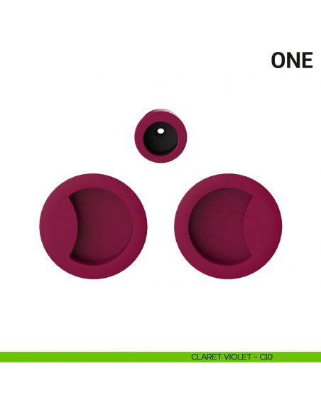 Maniglia per porta scorrevole One Colombo Design cieca Mood Collection claret violet