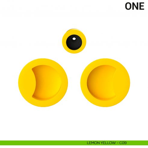 Maniglia per porta scorrevole One Colombo Design cieca Mood Collection lemon yellow