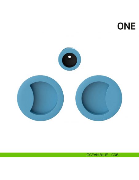 Maniglia per porta scorrevole One Colombo Design cieca Mood Collection ocean blue
