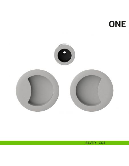 Maniglia per porta scorrevole One Colombo Design cieca Mood Collection silver