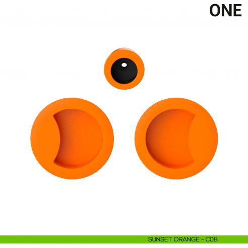 Maniglia per porta scorrevole One Colombo Design cieca Mood Collection sunset orange