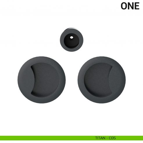 Maniglia per porta scorrevole One Colombo Design cieca Mood Collection titan