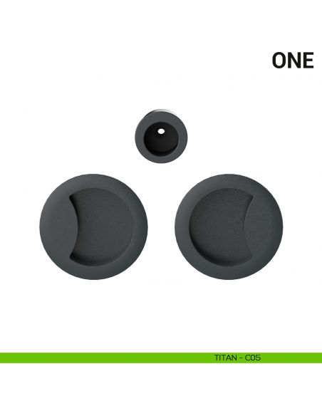 Maniglia per porta scorrevole One Colombo Design cieca Mood Collection titan