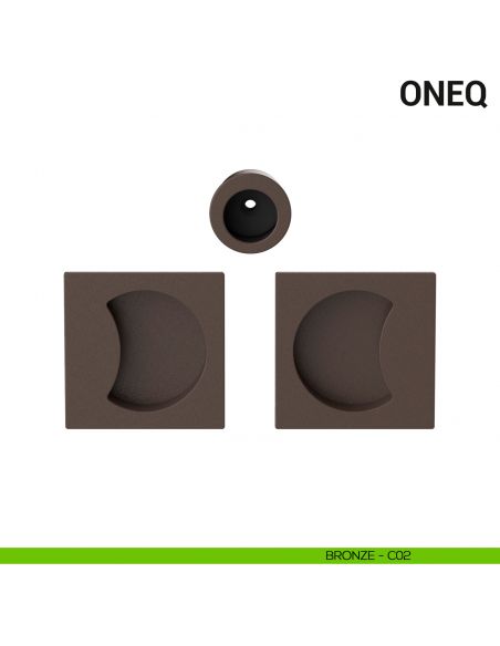 Maniglia per porta scorrevole OneQ Colombo Design cieca Mood Collection bronze