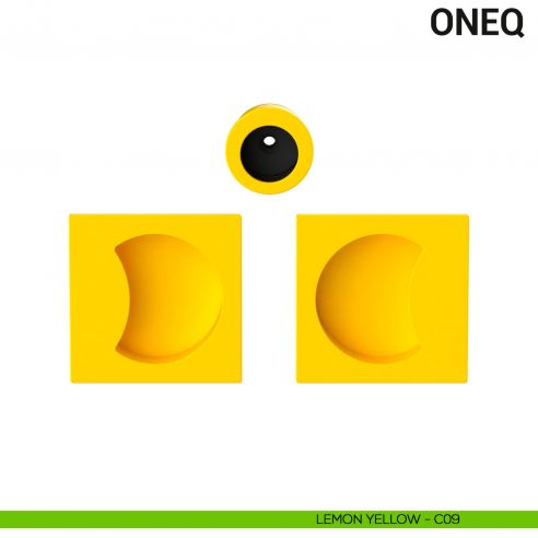 Maniglia per porta scorrevole OneQ Colombo Design cieca Mood Collection lemon yellow