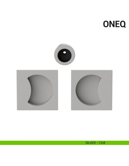 Maniglia per porta scorrevole OneQ Colombo Design cieca Mood Collection silver