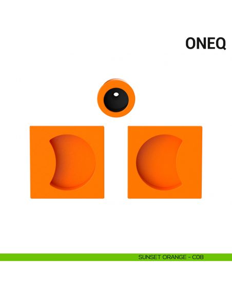Maniglia per porta scorrevole OneQ Colombo Design cieca Mood Collection sunset orange
