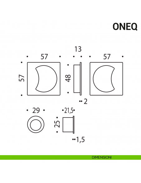 Maniglia per porta scorrevole OneQ Colombo Design cieca Mood Collection disegno