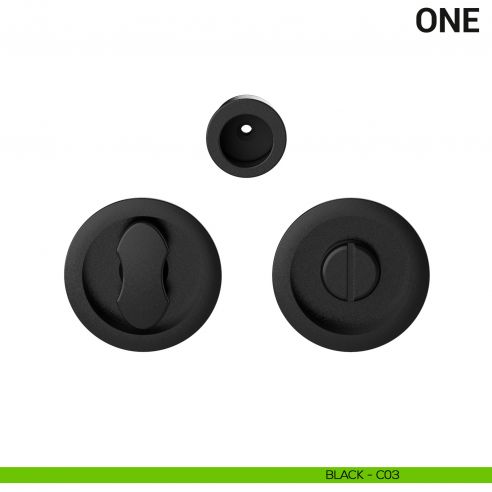 Maniglia per porta scorrevole One Colombo Design con nottolino Mood Collection black