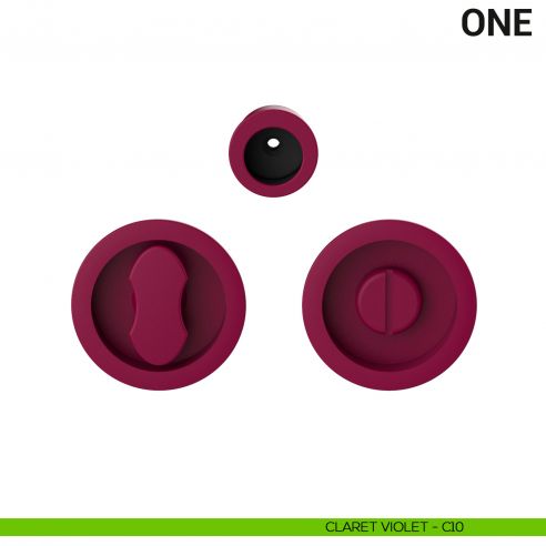 Maniglia per porta scorrevole One Colombo Design con nottolino Mood Collection claret violet