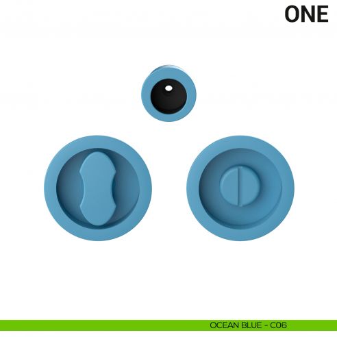 Maniglia per porta scorrevole One Colombo Design con nottolino Mood Collection ocean blue