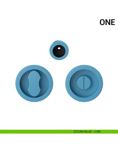 Maniglia per porta scorrevole One Colombo Design con nottolino Mood Collection ocean blue