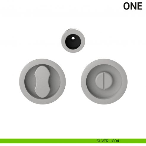 Maniglia per porta scorrevole One Colombo Design con nottolino Mood Collection silver