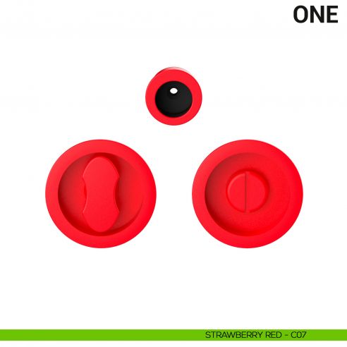 Maniglia per porta scorrevole One Colombo Design con nottolino Mood Collection strawberry red