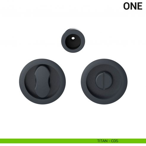 Maniglia per porta scorrevole One Colombo Design con nottolino Mood Collection titan