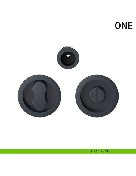 Maniglia per porta scorrevole One Colombo Design con nottolino Mood Collection titan