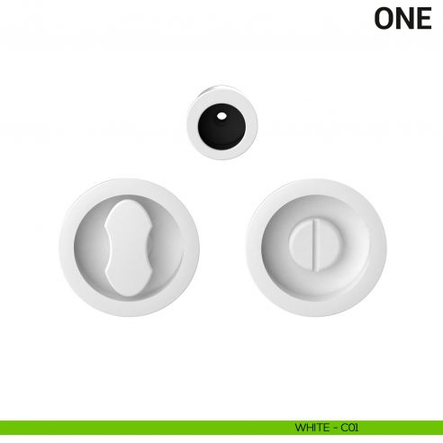 Maniglia per porta scorrevole One Colombo Design con nottolino Mood Collection white