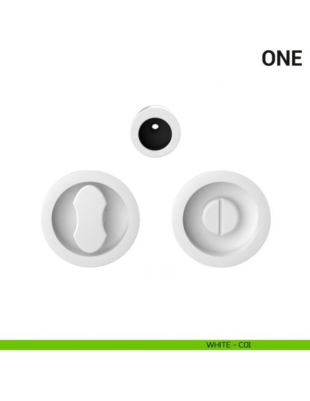 Maniglia per porta scorrevole One Colombo Design con nottolino Mood Collection white