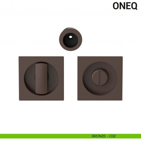 Maniglia per porta scorrevole OneQ Colombo Design con nottolino Mood Collection bronze