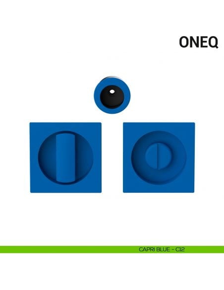 Maniglia per porta scorrevole OneQ Colombo Design con nottolino Mood Collection capri blue