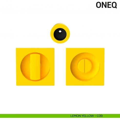 Maniglia per porta scorrevole OneQ Colombo Design con nottolino Mood Collection lemon yellow