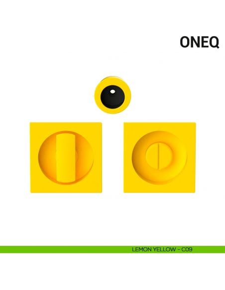 Maniglia per porta scorrevole OneQ Colombo Design con nottolino Mood Collection lemon yellow