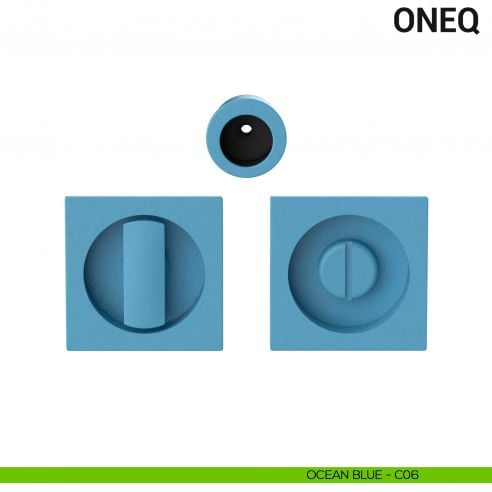 Maniglia per porta scorrevole OneQ Colombo Design con nottolino Mood Collection ocean blue