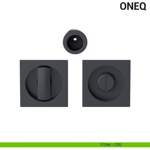 Maniglia per porta scorrevole OneQ Colombo Design con nottolino Mood Collection titan