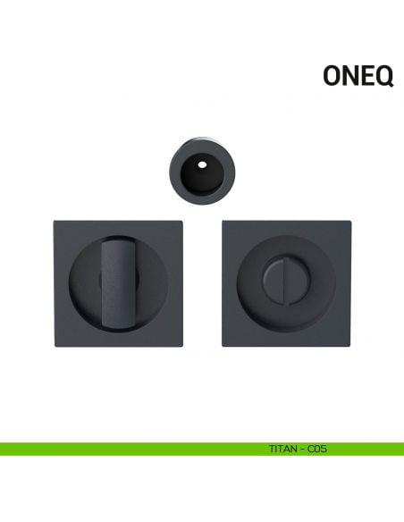 Maniglia per porta scorrevole OneQ Colombo Design con nottolino Mood Collection titan