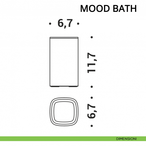 Porta bicchiere d'appoggio Colombo Design Mood Bath disegno